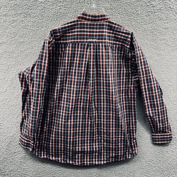Ariat Pro Series Mens Western‎ Shirt Extra Large Black Red Plaid Button Front - Picture 2 of 12